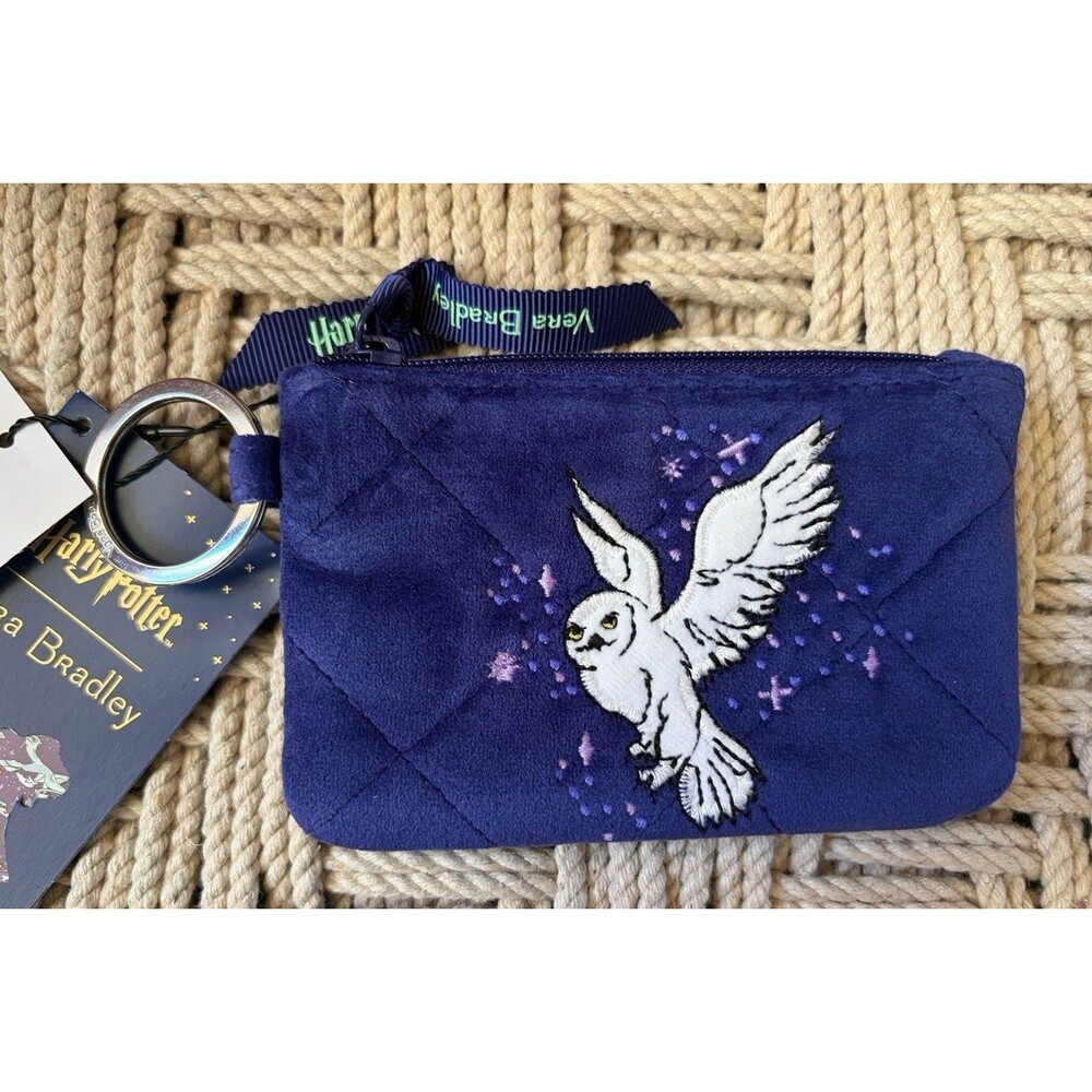 Vera Bradley Harry Potter Hedwig Owl Forbidden Forest Zip ID Holder Case Purple